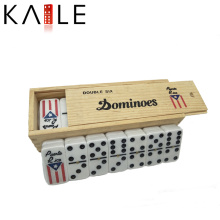 Double Six Domino dans une boîte en bois Joue avec tes amis
